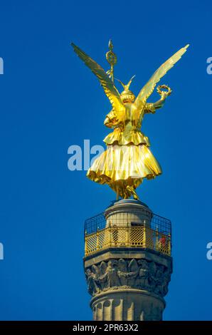 Berlin Victory Column (Siegessäule), un célèbre monument à Berlin, en Allemagne Banque D'Images