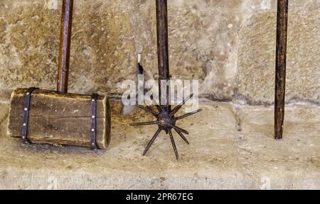 Instruments médiévaux de torture Banque D'Images