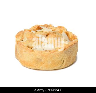 mini tarte avec remplissage de fruits isolée sur fond blanc Banque D'Images