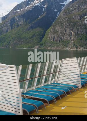 Village d'Eidfjord et hardangerfjord en norvège Banque D'Images