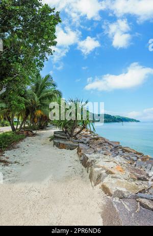 Seychelles, Mahé - Plage d'Anse Boileau Banque D'Images