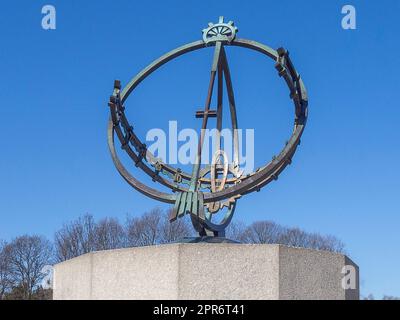 Norvège, Oslo, sculptures de Gustav dans la Vigelandspark Banque D'Images