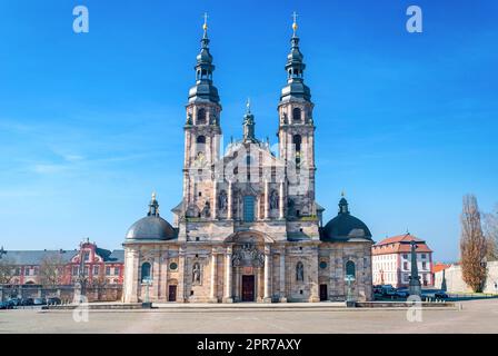 Cathédrale de Fulda avec le lieu de sépulture de Saint-Boniface à Fulda dans l'État de Hesse en Allemagne Banque D'Images