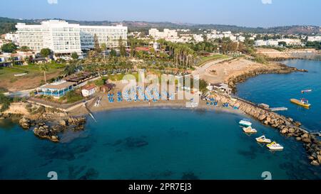 Baie verte aérienne, Protaras, Chypre Banque D'Images