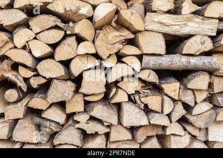 Pile de bois de chauffage Banque D'Images