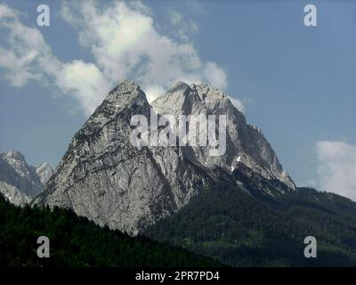 Montagne Waxenstein à Garmisch-Partenkirchen, Bavière, Allemagne Banque D'Images