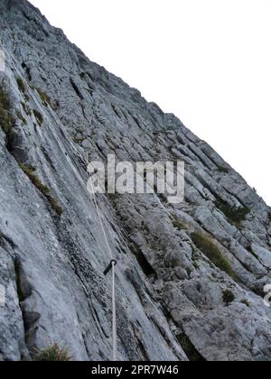 Scheffauer montagne via ferrata, Tyrol, Autriche Banque D'Images