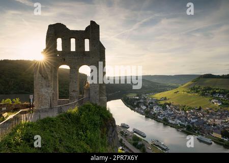 Château de Grevenburg, Traben Trarbach, Moselle, Allemagne Banque D'Images