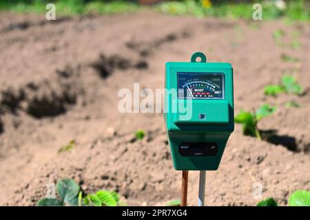 Testeur d'humidité du sol agricole, pH et lumière du soleil Banque D'Images