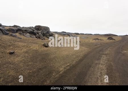 Paysage du centre de l'Islande le long de la route vers Askja Banque D'Images