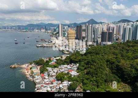 Yau Tong, Hong Kong 06 septembre 2021 : quartier résidentiel de Hong Kong Banque D'Images