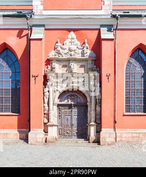 Entrée de Sankt Jacobs kyrka, une église de Norrmalm, Stockholm, Suède Banque D'Images