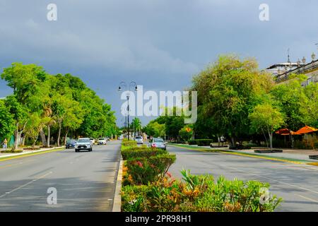 Paseo de Montejo célèbre avenue, Merida, Yucatan, Mexique Banque D'Images