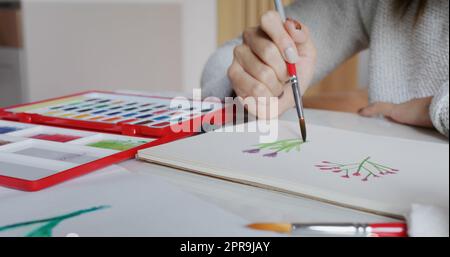 Peinture sur papier par aquarelle Banque D'Images