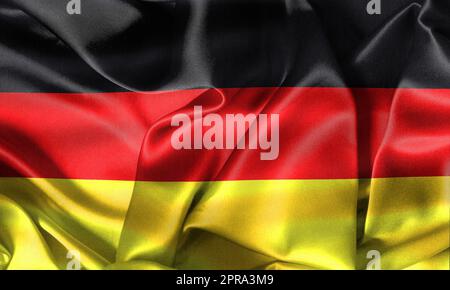Drapeau de l'Allemagne - drapeau de tissu d'ondulation réaliste Banque D'Images