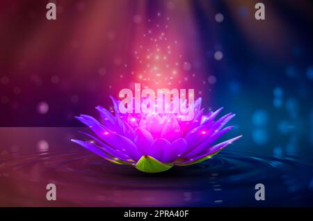 Bokeh abstract background bleu rose-violet flou. Banque D'Images