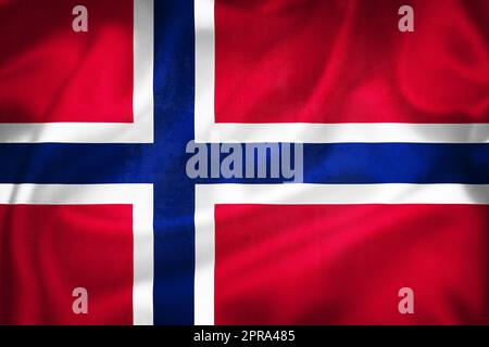 Grunge 3D illustration du drapeau de la Norvège Banque D'Images
