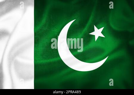 Grunge 3D illustration du drapeau du Pakistan Banque D'Images