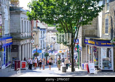 Fore Street piétonne, Redruth, Cornwall, Angleterre, Royaume-Uni Banque D'Images