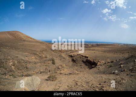 Paysage volcanique typique. Lanzarote, îles Canaries. Espagne. Banque D'Images