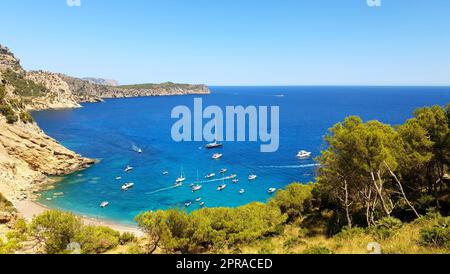 Plage naturelle Platja des Coll Baix, Alcudia, Majorque Banque D'Images