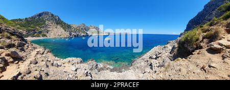 Plage naturelle Platja des Coll Baix, Alcudia, Majorque Banque D'Images