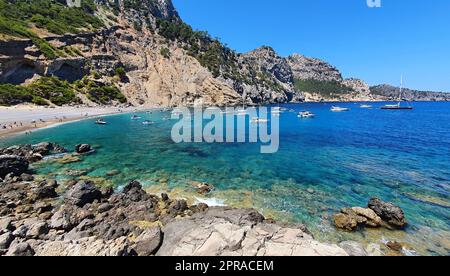 Plage naturelle Platja des Coll Baix, Alcudia, Majorque Banque D'Images