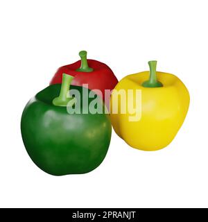 poivrons de différentes couleurs Banque D'Images