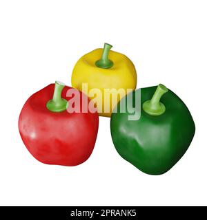 poivrons de différentes couleurs Banque D'Images