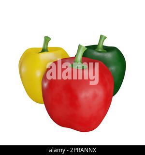 poivrons de différentes couleurs Banque D'Images