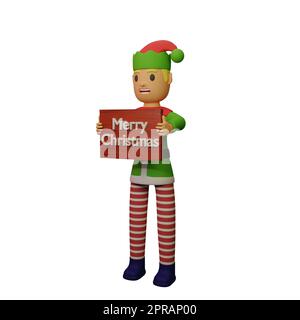 personnage de santa elves avec le concept de noël et du nouvel an Banque D'Images