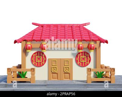 temple chinese nouveau concept d'année Banque D'Images