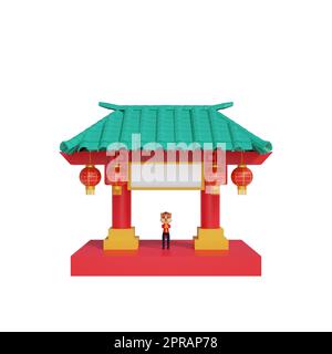 temple chinese nouveau concept d'année Banque D'Images