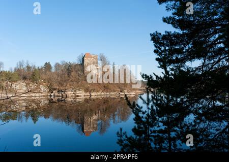 Lac Ottenstein dans le Waldviertel d'Autriche Banque D'Images