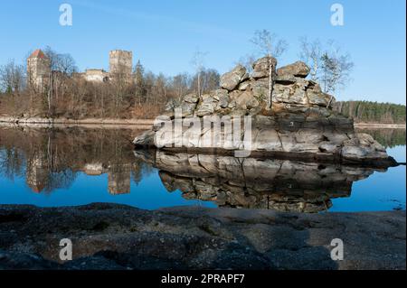 Lac Ottenstein dans le Waldviertel d'Autriche Banque D'Images