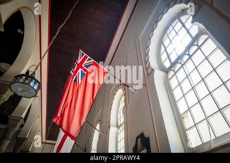 Intérieur de la cathédrale anglicane de la Sainte-Trinité à Gibraltar, une église historique conçue dans le style 'Moorish' Banque D'Images