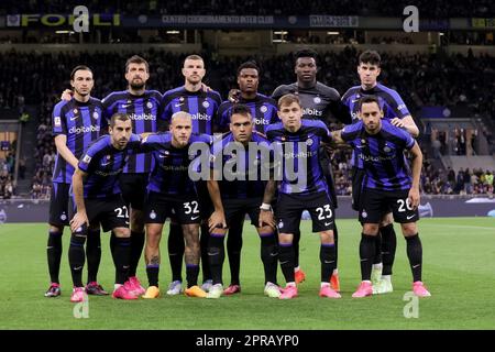 Milan, Italie, 26 avril 2023. L'équipe Internazionale a photographié pendant le match semi-fin de la deuxième jambe entre le FC Internazionale et le FC Juventus au stade San Siro sur 26 avril 2023 à Milan, en Italie. Crédit: Stefano Nicoli/Speed Media/Alay Live News Banque D'Images