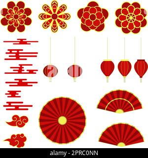 Nouvel an lunaire chinois Illustration de Vecteur