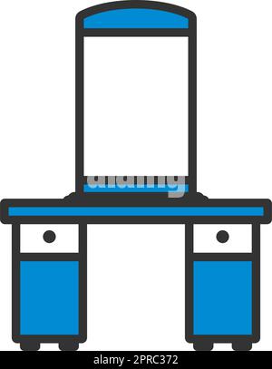 Commode avec icône miroir Illustration de Vecteur