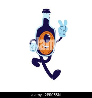 Soda, imprimé rétro groovy des années 70. illustration pour tee-shirt, t-shirt et autocollant - motif poster. Concept soda de caractère funky. Illustration de Vecteur