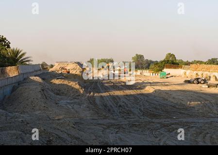 Construction de la route nationale en Inde Banque D'Images