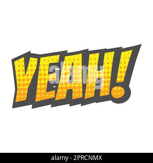Oui ! 3d lettres avec vecteur de demi-teinte Illustration de Vecteur