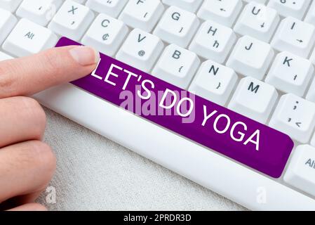 Affiche Let S is Do Yoga. Approche d'affaires bon moment pour l'entraînement par la méditation et la formation -48918 Banque D'Images