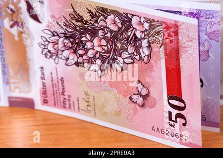 L'argent de l'Irlande du Nord une histoire d'affaires Banque D'Images