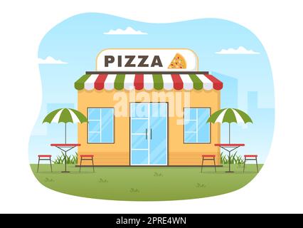 Restaurant italien ou cafétéria avec chef cuisinier faisant des plats traditionnels italiens Pizza dans dessin main dessin dessin dessin de dessin de dessin de dessin de dessin de dessin Banque D'Images