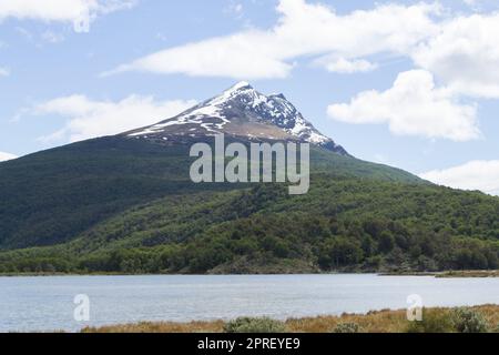 Paysage de la baie de Lapataia, Tierra del Fuego, Argentine Banque D'Images