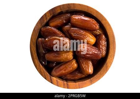 Fruits Dates isolé sur fond blanc Banque D'Images