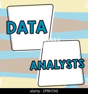 Affiche les analystes de données, concept signification Programmer conception et Créer un rapport identifie les modèles Banque D'Images