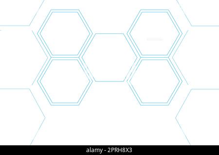 Plusieurs modèle mathématique hexagonal dessiné par l'utilisation de méthode automatisée Design business copie vide texte espace pour la promotion de site web Ad Bann isolés Banque D'Images