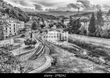 Vue panoramique sur la vieille ville de Cosenza, Calabre, Italie Banque D'Images